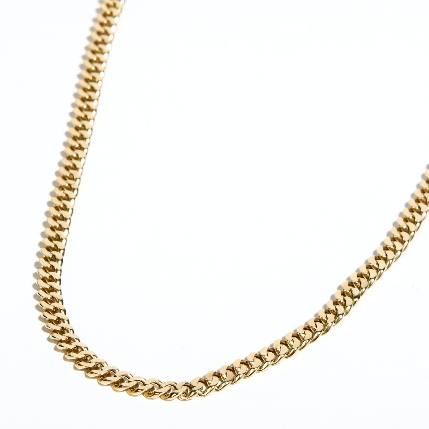 Hollow 10K Gold Miami Cuban Link Chain
