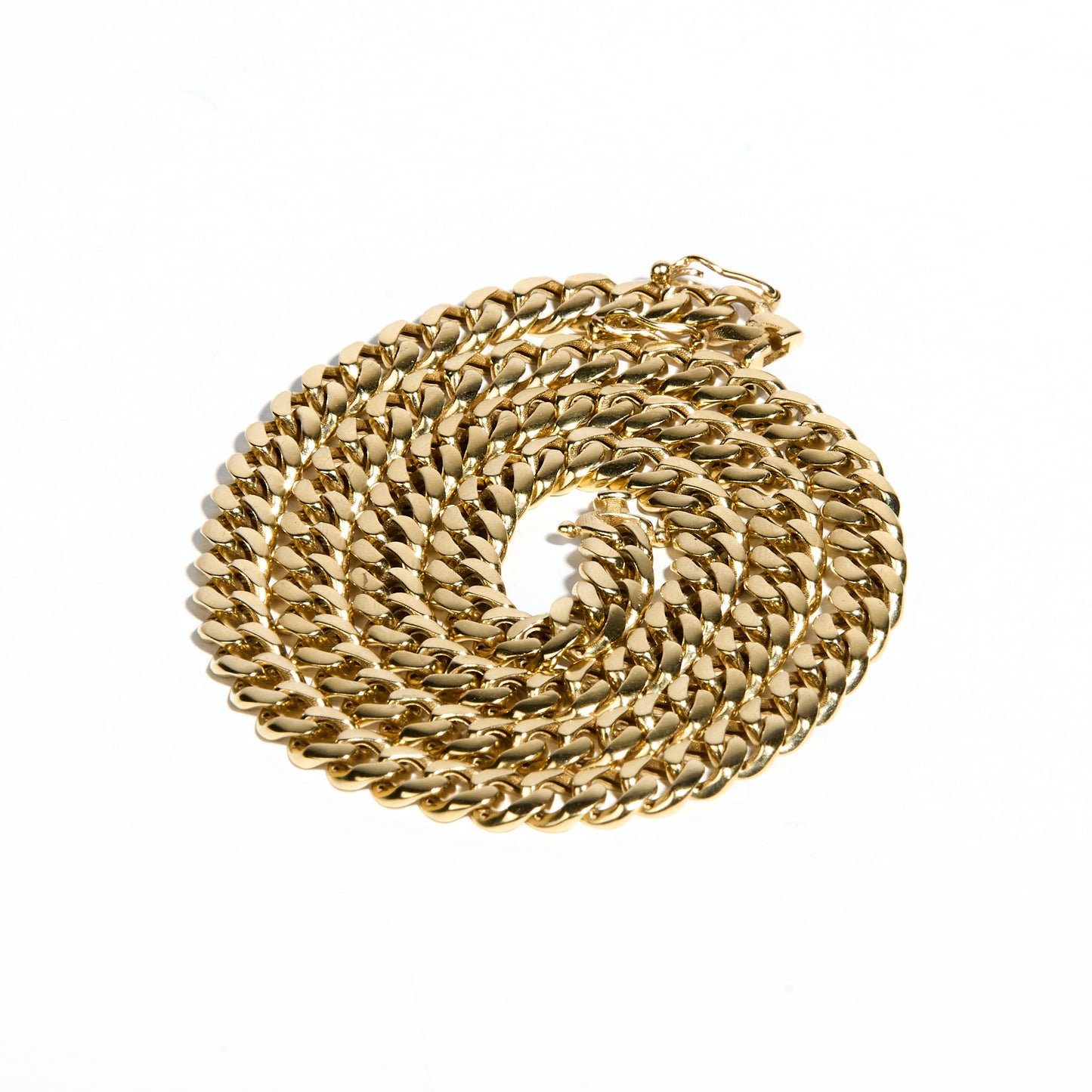 Hollow 10K Gold Miami Cuban Link Chain
