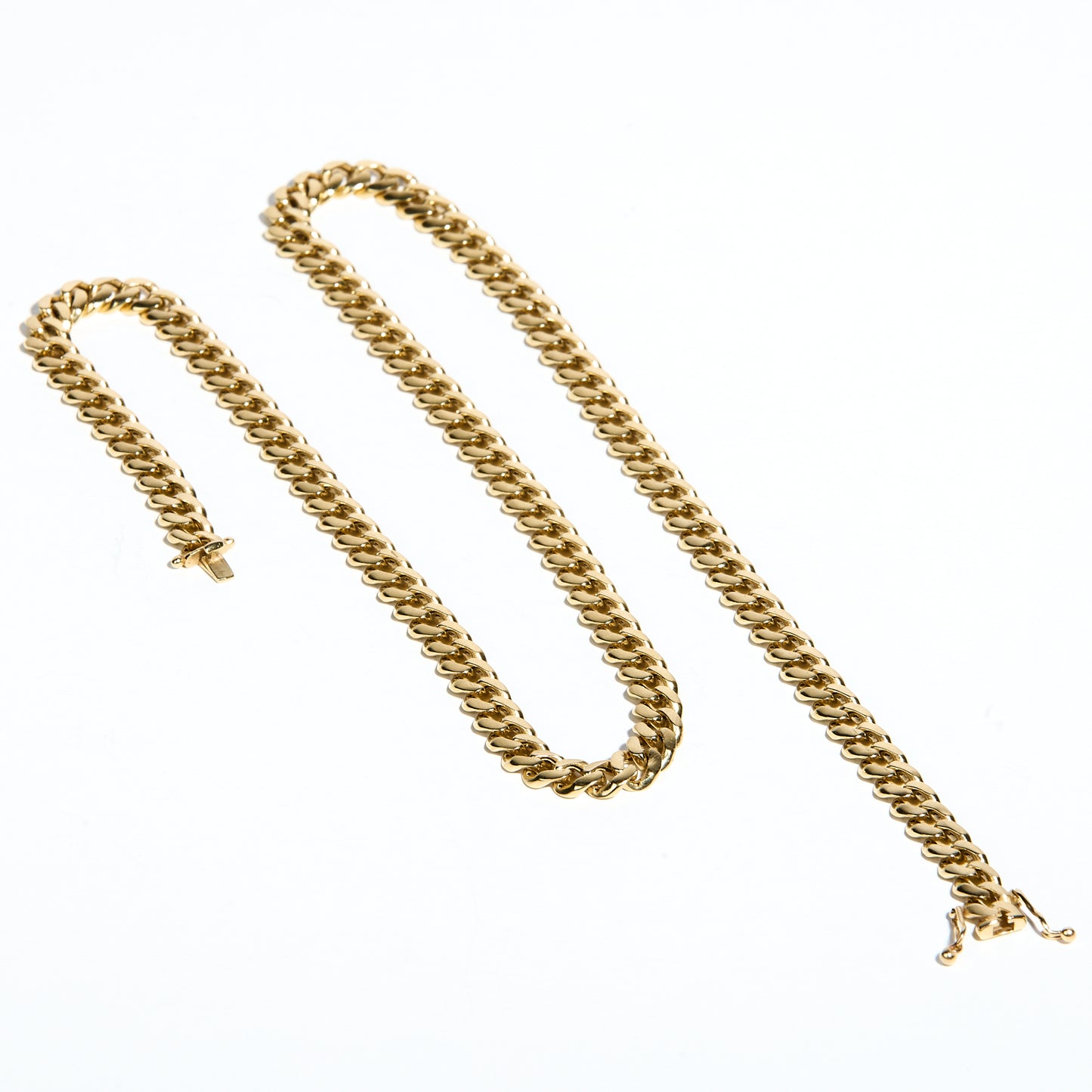 Hollow 10K Gold Miami Cuban Link Chain
