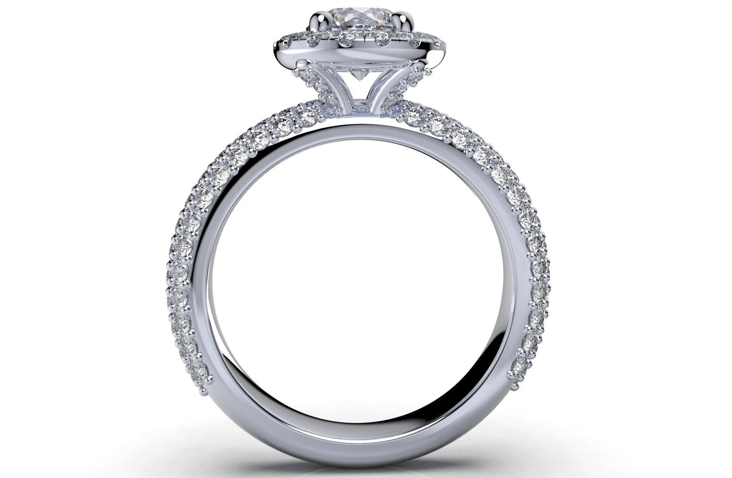 Double Halo Diamond Engagement Ring