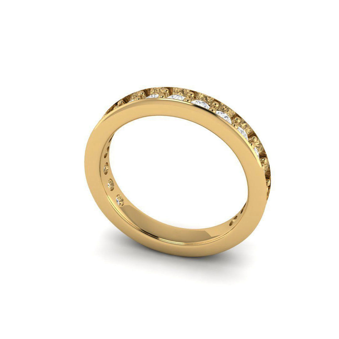 Simple Cute Diamond Band Ring