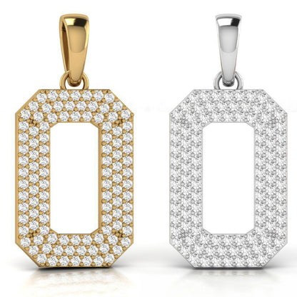 Solo Legend Pendant – Single Jersey Number with Diamonds
