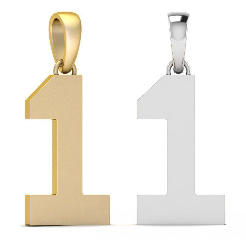 Solo Number Pendant – Classic Jersey Number Necklace
