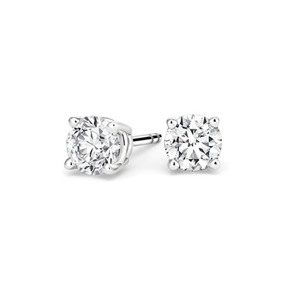 Round Diamond Stud Earrings