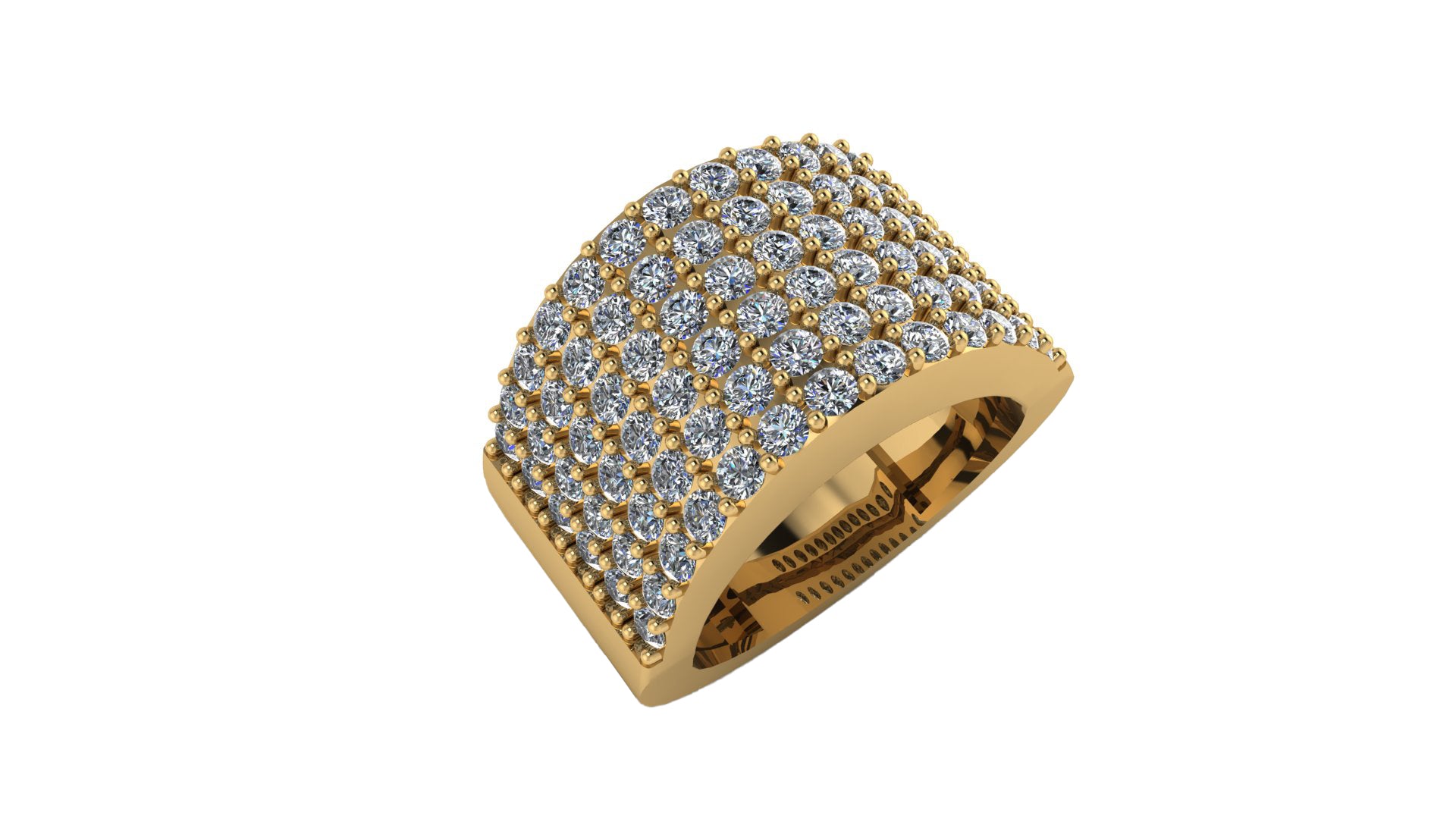 Men's Diamond Ring | Wide Pinky Ring 1.56 ct image 2