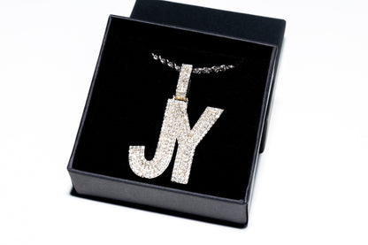Custom 2-Letter Initial Diamond Pendant