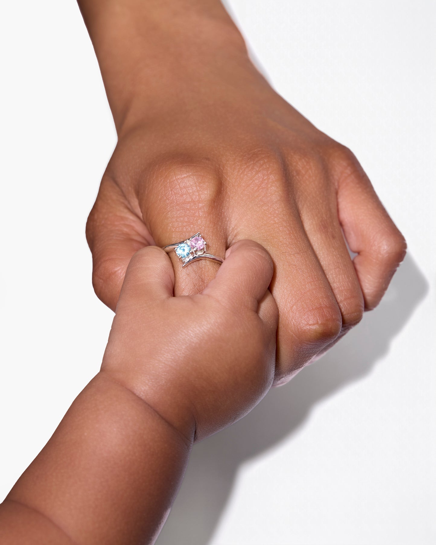 Two Hearts Birthstone Ring