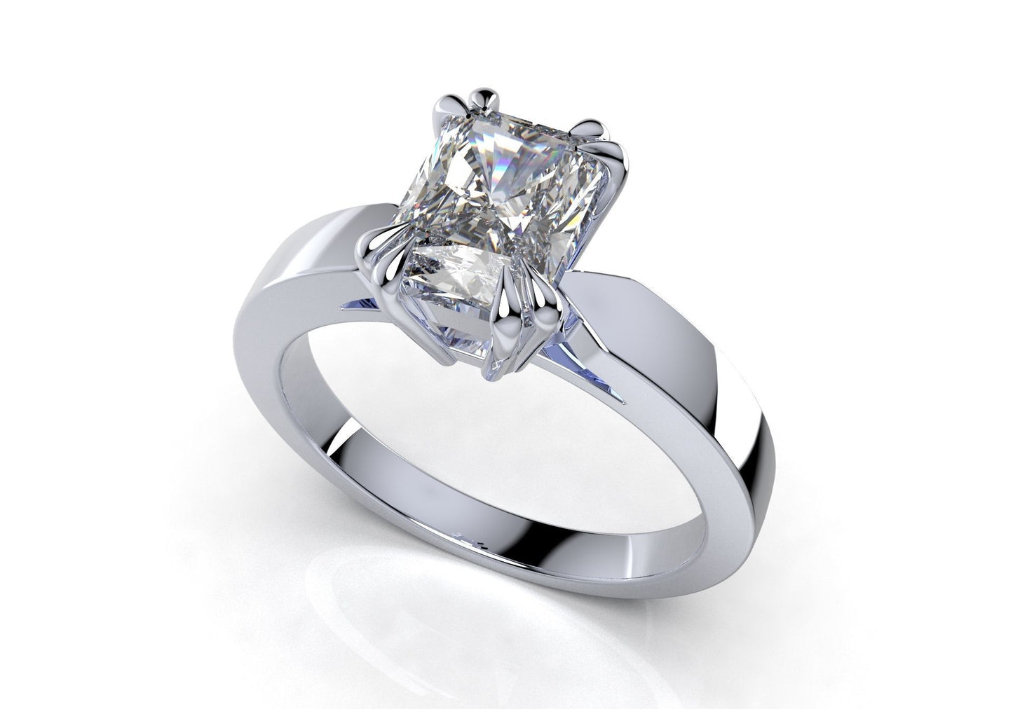 Radiant Solitaire Engagement Ring