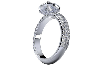 Double Halo Diamond Engagement Ring