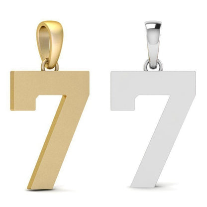 Solo Number Pendant – Classic Jersey Number Necklace