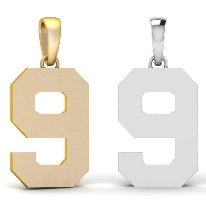 Solo Number Pendant – Classic Jersey Number Necklace