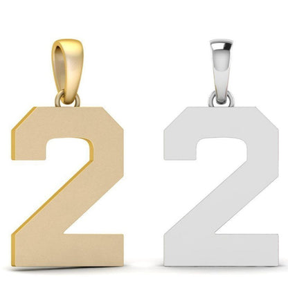 Solo Number Pendant – Classic Jersey Number Necklace