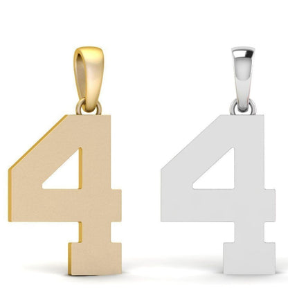 Solo Number Pendant – Classic Jersey Number Necklace