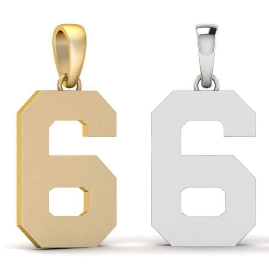 Solo Number Pendant – Classic Jersey Number Necklace