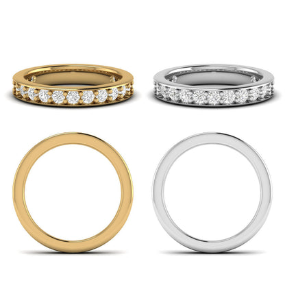 Simple Cute Diamond Band Ring