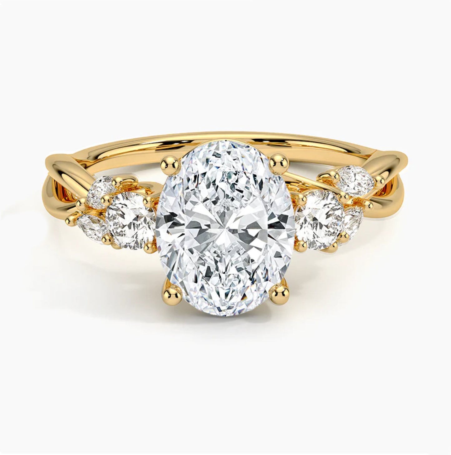 Oval-Cut Diamond Engagement Ring
