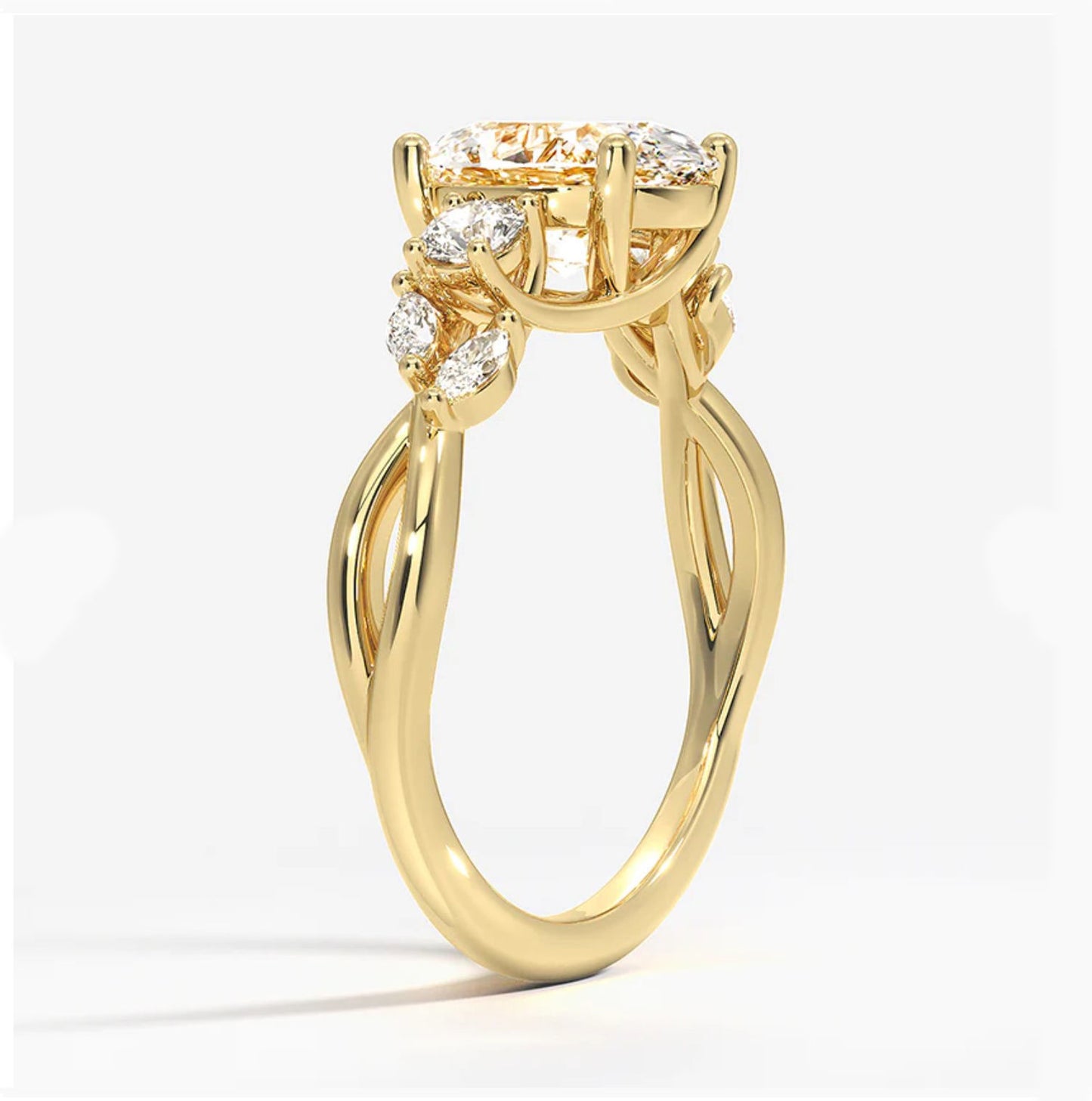 Oval-Cut Diamond Engagement Ring