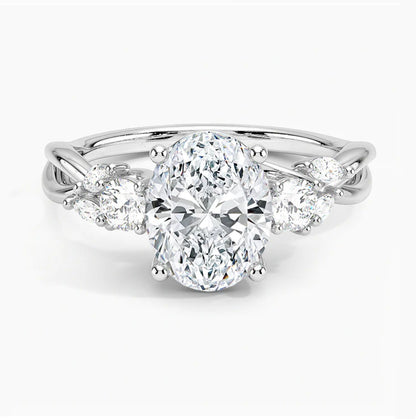 Oval-Cut Diamond Engagement Ring