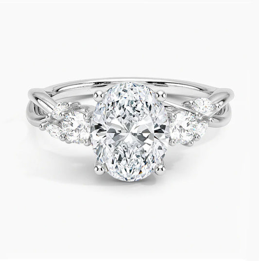 Oval-Cut Diamond Engagement Ring